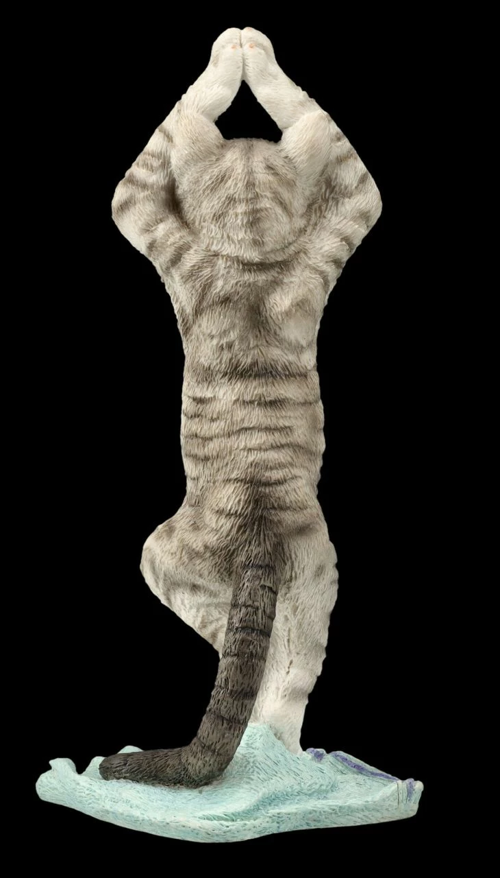 Katzen Figur Beim Yoga - Baumstellung 7 Katzen Figur Beim Yoga - Baumstellung – Bild 5