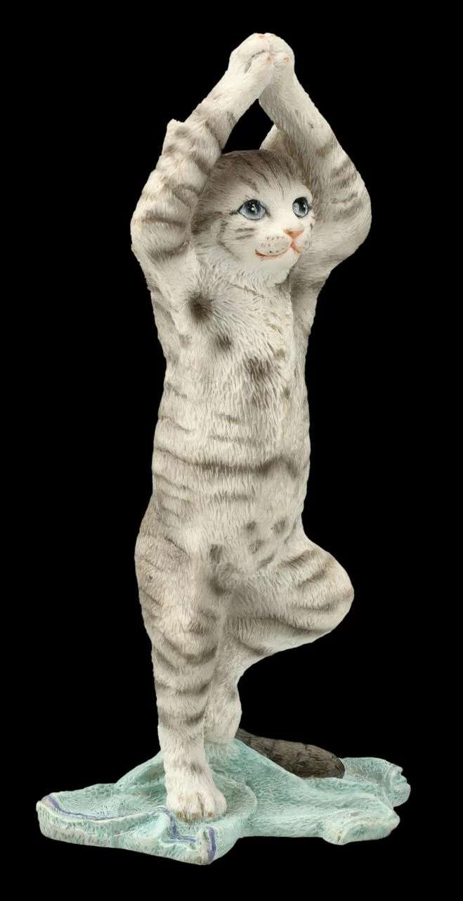 Katzen Figur Beim Yoga - Baumstellung 4 Katzen Figur Beim Yoga - Baumstellung – Bild 2