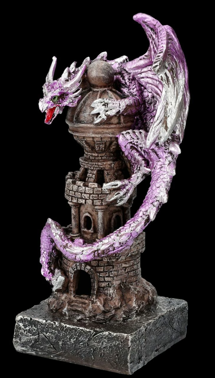 Drachenfigur - Guardian Of The Tower Lila 4 Drachenfigur - Guardian Of The Tower Lila – Bild 2