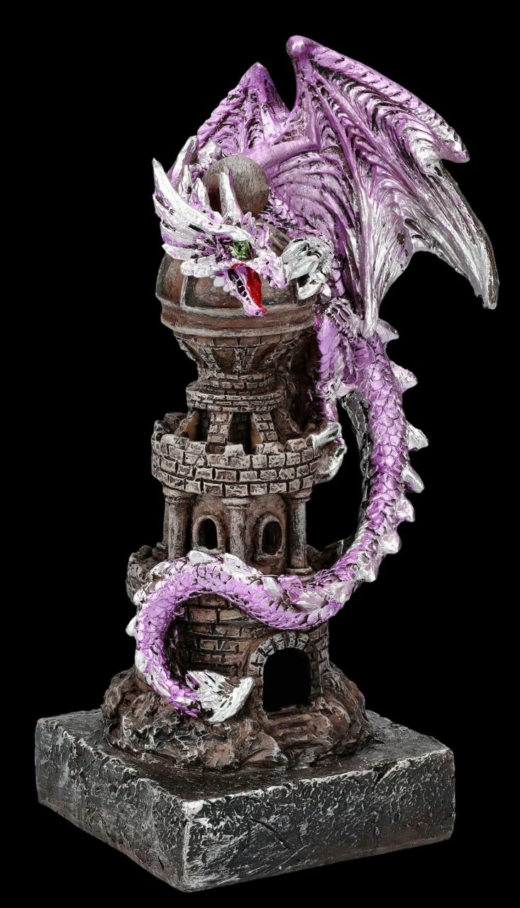 Drachenfigur - Guardian Of The Tower Lila 5 Drachenfigur - Guardian Of The Tower Lila – Bild 3