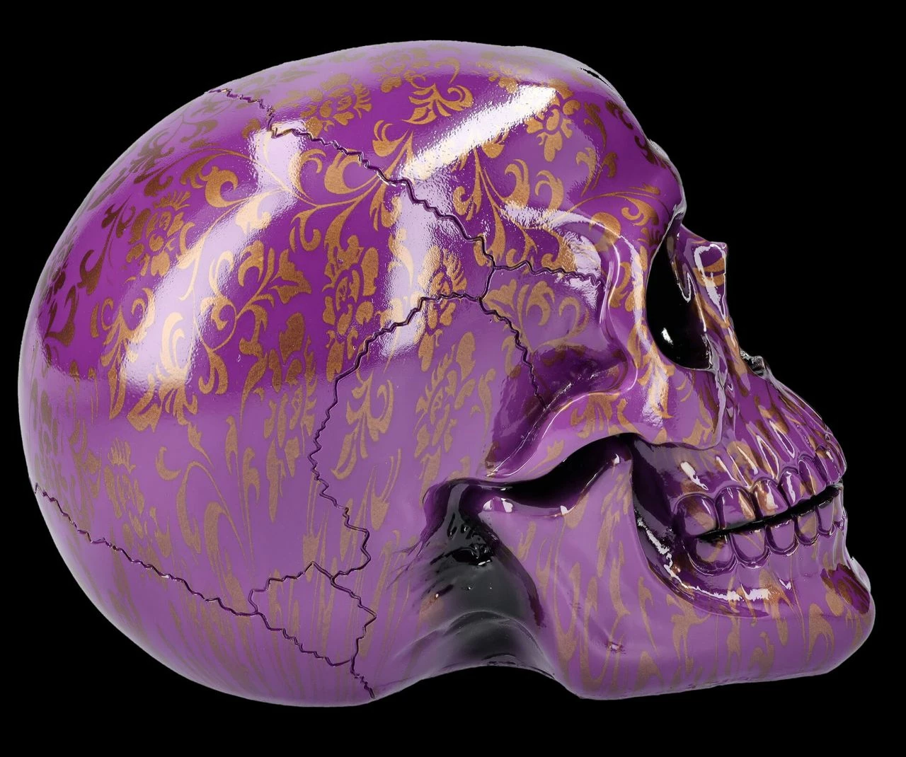 Totenkopf Figur Lila - Violet Elegance 8 Totenkopf Figur Lila - Violet Elegance – Bild 6