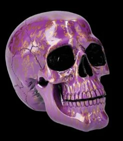 Totenkopf Figur Lila - Violet Elegance