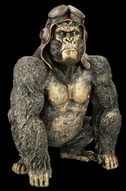 Gorilla Figur Mit Fliegerbrille Goldfarben -FIGUREN Verkäufe FS26167 Gorilla Figur mit Fliegerbrille goldfarben 9 1280x1280