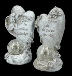 Grabengel Herz Set Mit Solar-Licht -FIGUREN Verkäufe FS26246 GrabfigurHerz Set mit Solar Licht 2 1280x1280