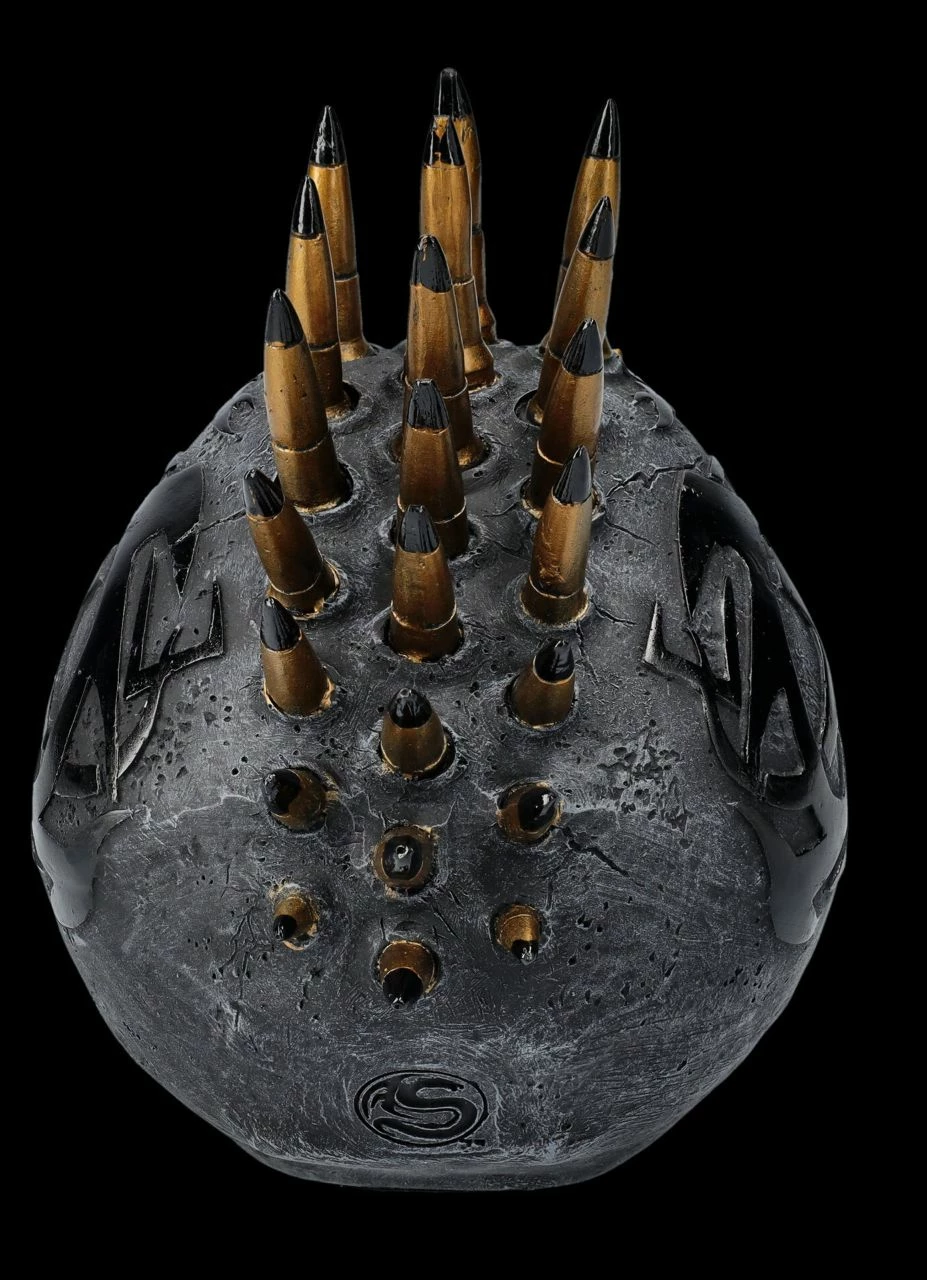 Spiral Totenkopf Figur - Patronen Iro Schwarz-Gold 6 Spiral Totenkopf Figur - Patronen Iro Schwarz-Gold – Bild 4