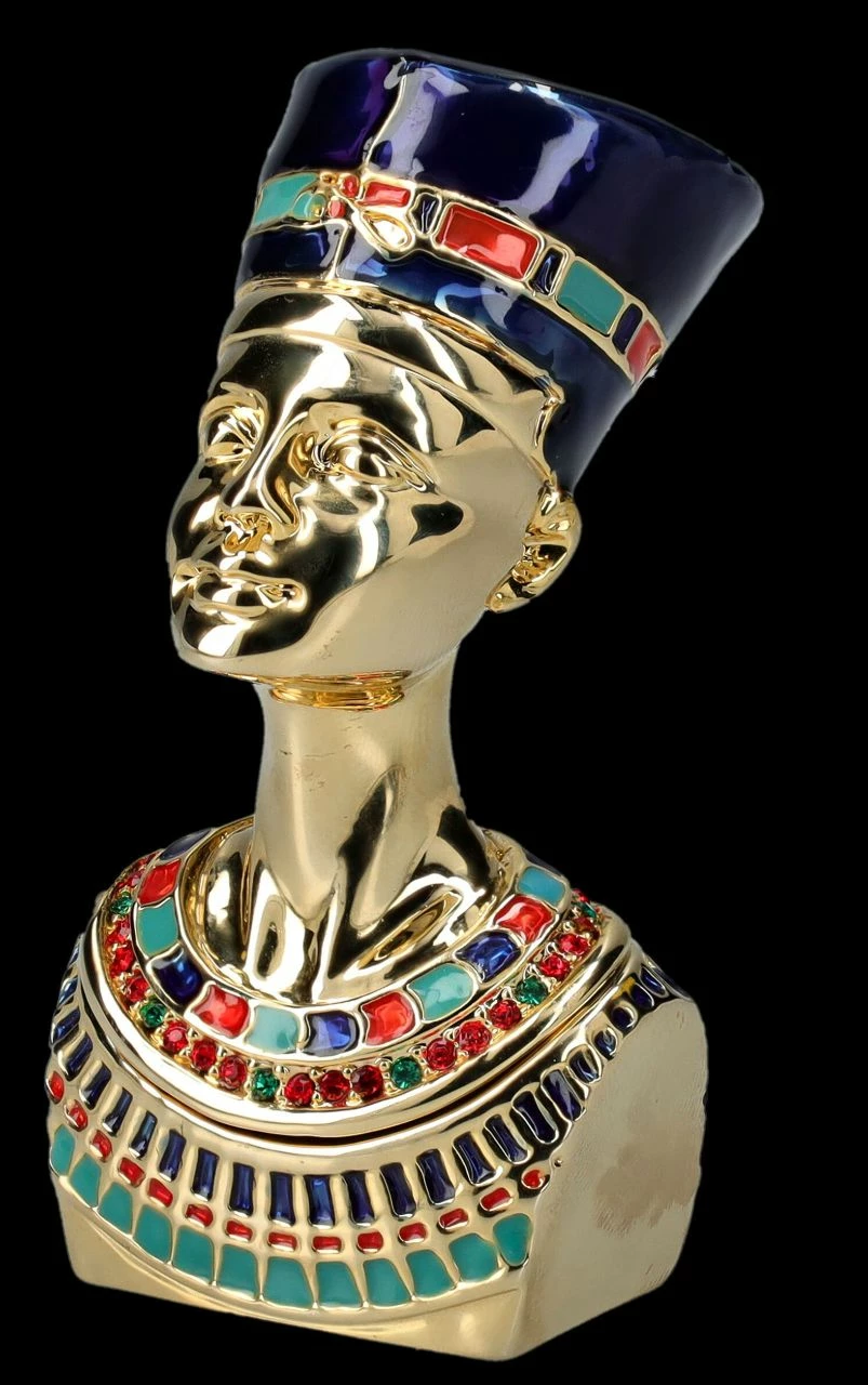 Nofretete Büste Als Verzierte Schmuckdose 8 Nofretete Büste Als Verzierte Schmuckdose – Bild 6