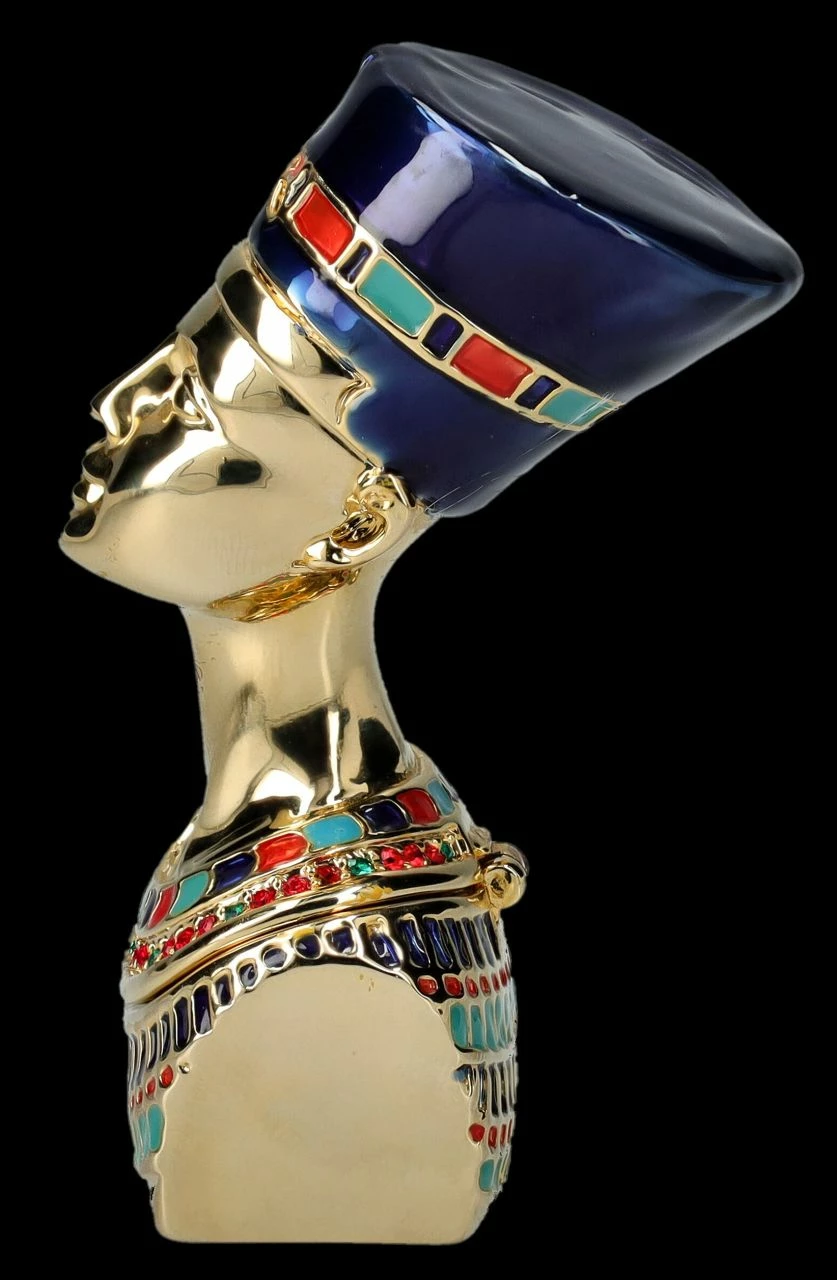 Nofretete Büste Als Verzierte Schmuckdose 6 Nofretete Büste Als Verzierte Schmuckdose – Bild 4