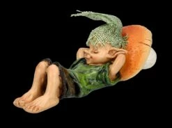 Pixie Kobold Figur - Schlafend Mit Pilz-Kissen -FIGUREN Verkäufe FS26435 Pixie Kobold Figur Schlafend mit Pilz Kissen 5 1280x1280