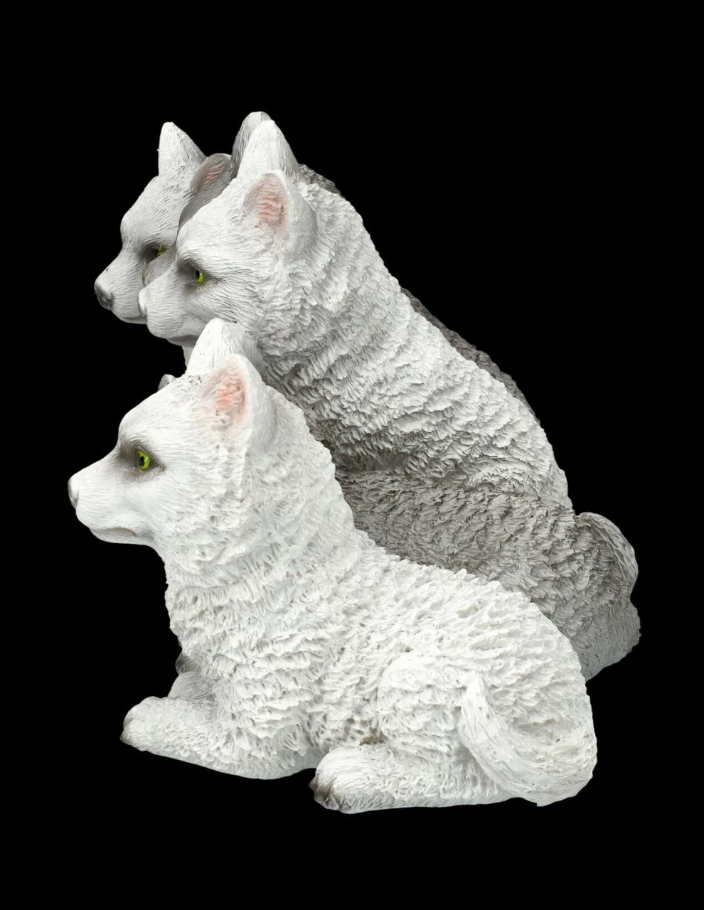 Wolf Figur - Fünf Niedliche Polarwolf-Welpen 6 Wolf Figur - Fünf Niedliche Polarwolf-Welpen – Bild 4