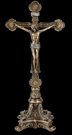 Barockes Tischkruzifix - Jesus Am Kreuz Beidseitig