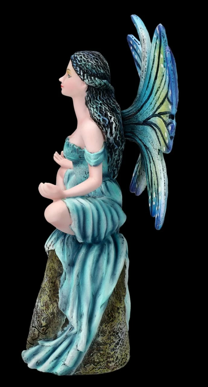 Elfen Figur Meditiert Auf Stein 6 Elfen Figur Meditiert Auf Stein – Bild 4