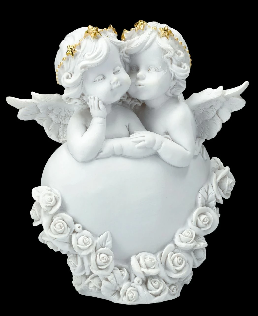 Engel Figur - Putten Mit Herz "Bussi" 4 Engel Figur - Putten Mit Herz "Bussi" – Bild 2