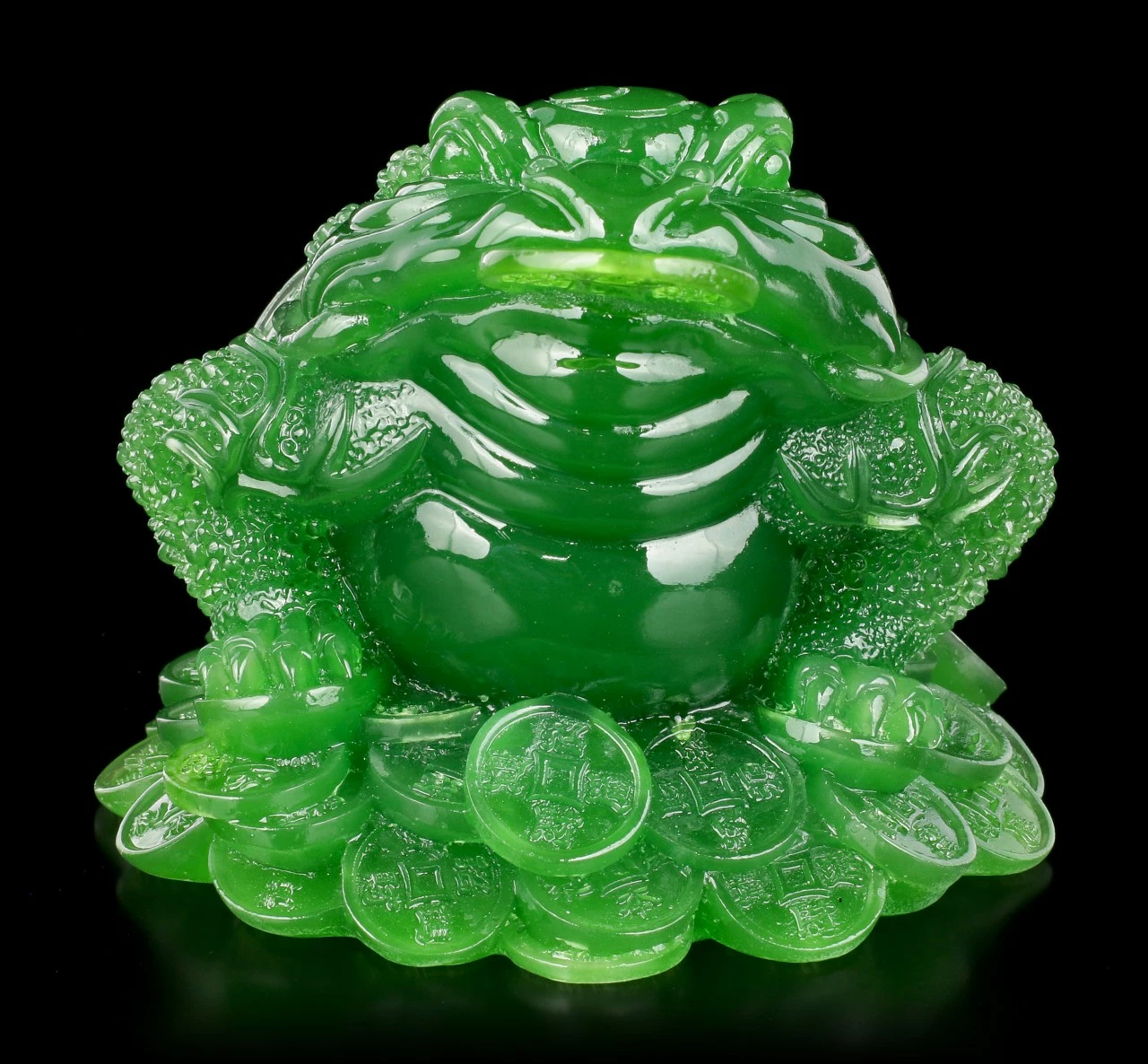 Feng Shui Figur - Geldfrosch Jadefarben 4 Feng Shui Figur - Geldfrosch Jadefarben – Bild 2