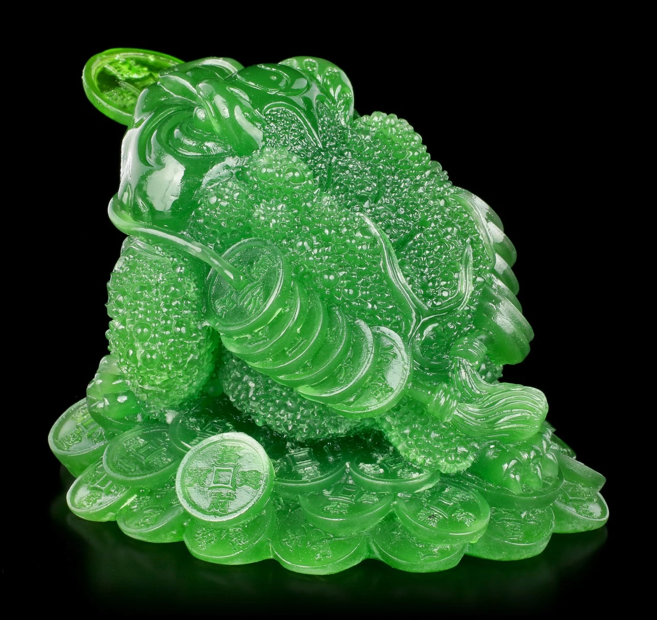 Feng Shui Figur - Geldfrosch Jadefarben 7 Feng Shui Figur - Geldfrosch Jadefarben – Bild 5
