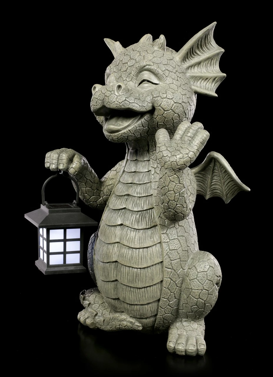 Gartenfigur Mit Solar Laterne - Drache Big Boy 5 Gartenfigur Mit Solar Laterne - Drache Big Boy – Bild 3