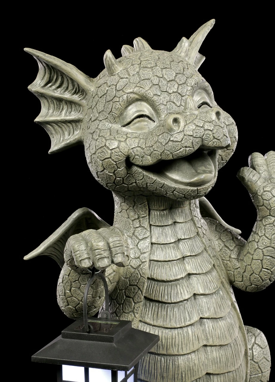 Gartenfigur Mit Solar Laterne - Drache Big Boy 8 Gartenfigur Mit Solar Laterne - Drache Big Boy – Bild 6