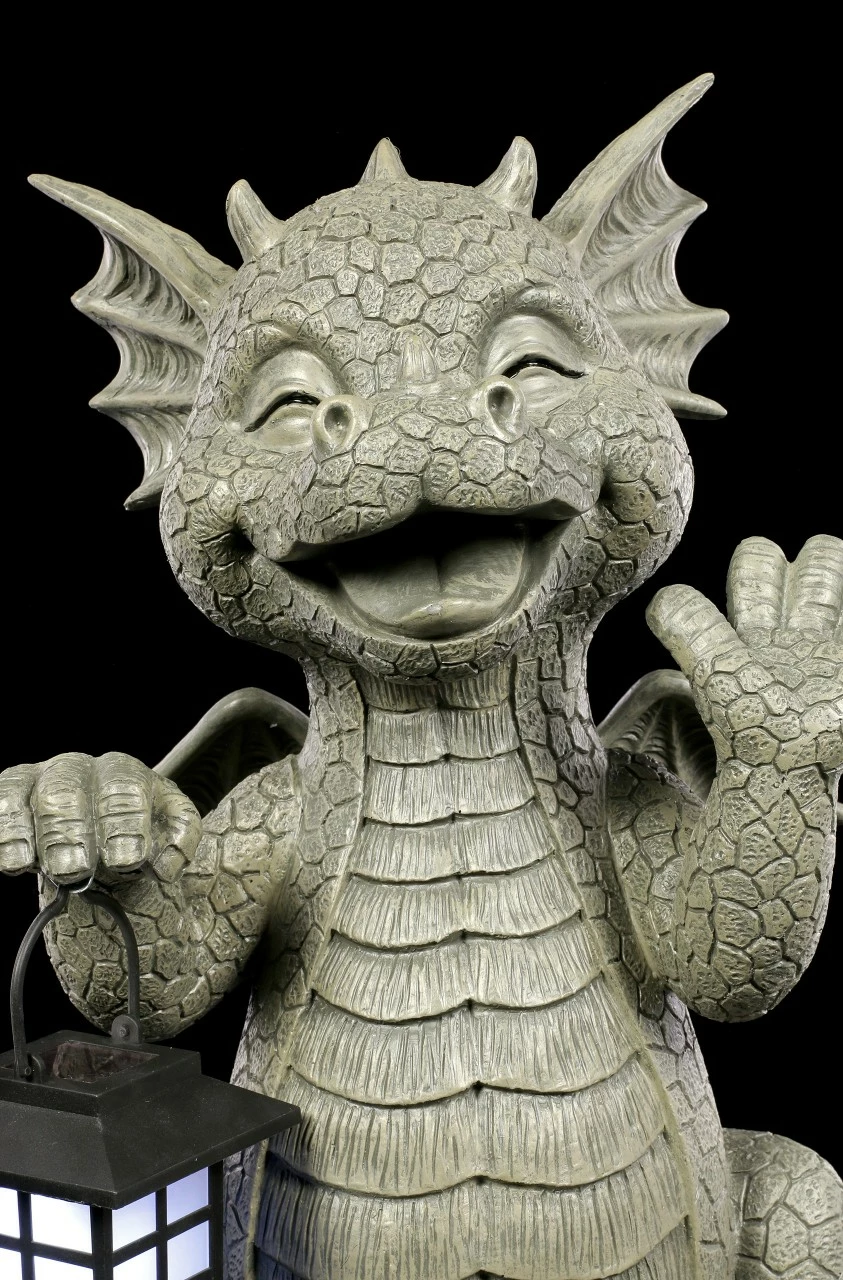 Gartenfigur Mit Solar Laterne - Drache Big Boy 9 Gartenfigur Mit Solar Laterne - Drache Big Boy – Bild 7