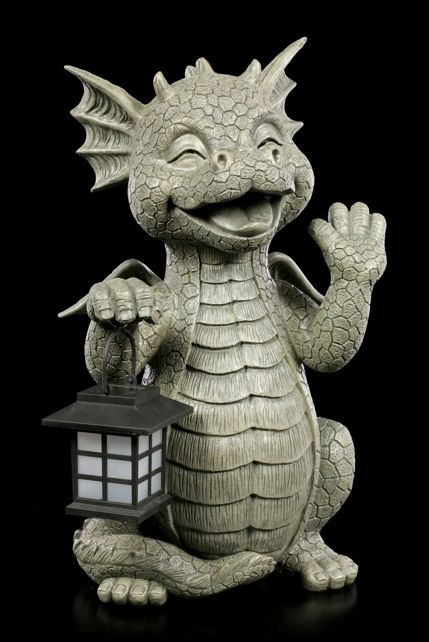 Gartenfigur Mit Solar Laterne - Drache Big Boy 10 Gartenfigur Mit Solar Laterne - Drache Big Boy – Bild 8
