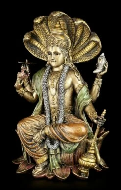 Hinduistische Götter Figur - Vishnu - Sitzend Auf Lotusblüte -FIGUREN Verkäufe Hinduistische Goetter Figur Vishnu 2 1280x1280
