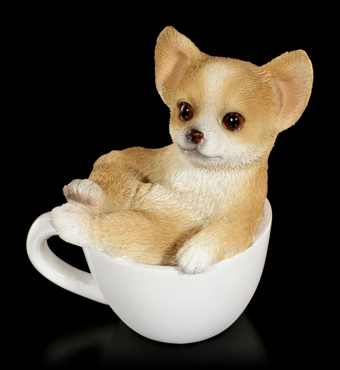 Hunde Figur Mini - Chihuahua Welpe In Tasse 3 Hunde Figur Mini - Chihuahua Welpe In Tasse