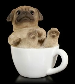Hunde Figur Mini - Mops Welpe In Tasse -FIGUREN Verkäufe Hund In Tasse Mini Mops Welpe 1 1280x1280