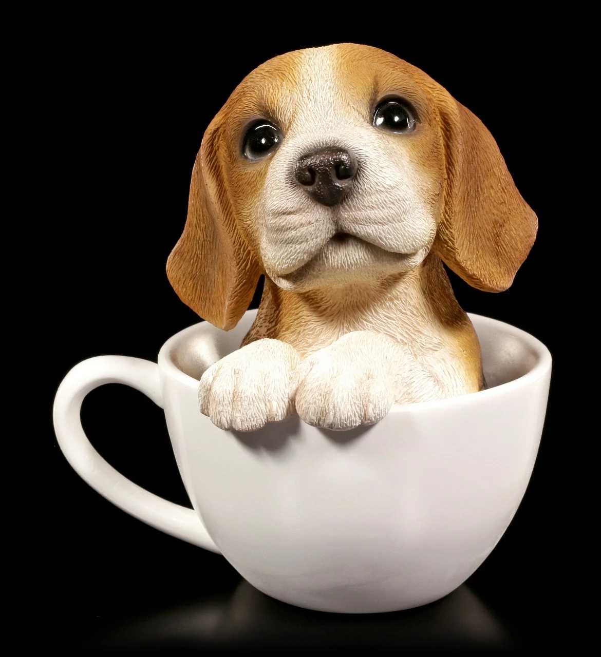 Hunde Figur - Beagle Welpe In Tasse 3 Hunde Figur - Beagle Welpe In Tasse