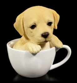 Hunde Figur - Labrador Welpe In Tasse