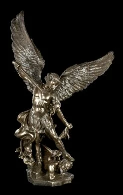 XXL Erzengel Michael Figur - Bronziert