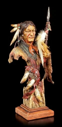 Indianer Büste - Krieger Mit Speer