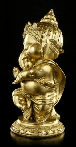 Ganesha Figur Tanzend - Goldfarben -FIGUREN Verkäufe Indische Goetter Figur Ganesha Tanzend 2 1280x1280