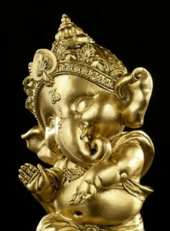 Ganesha Figur Tanzend - Goldfarben -FIGUREN Verkäufe Indische Goetter Figur Ganesha Tanzend 4 1280x1280