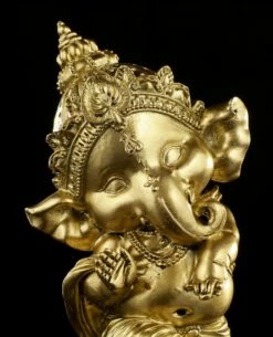 Ganesha Figur Tanzend - Goldfarben -FIGUREN Verkäufe Indische Goetter Figur Ganesha Tanzend 5 1280x1280