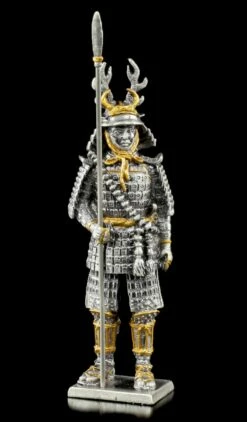 Japanischer Samurai Krieger Fumisato Mit Lanze - Zinn Figur