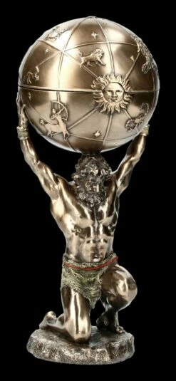 Atlas Figur Trägt Die Welt Auf Seinen Schultern