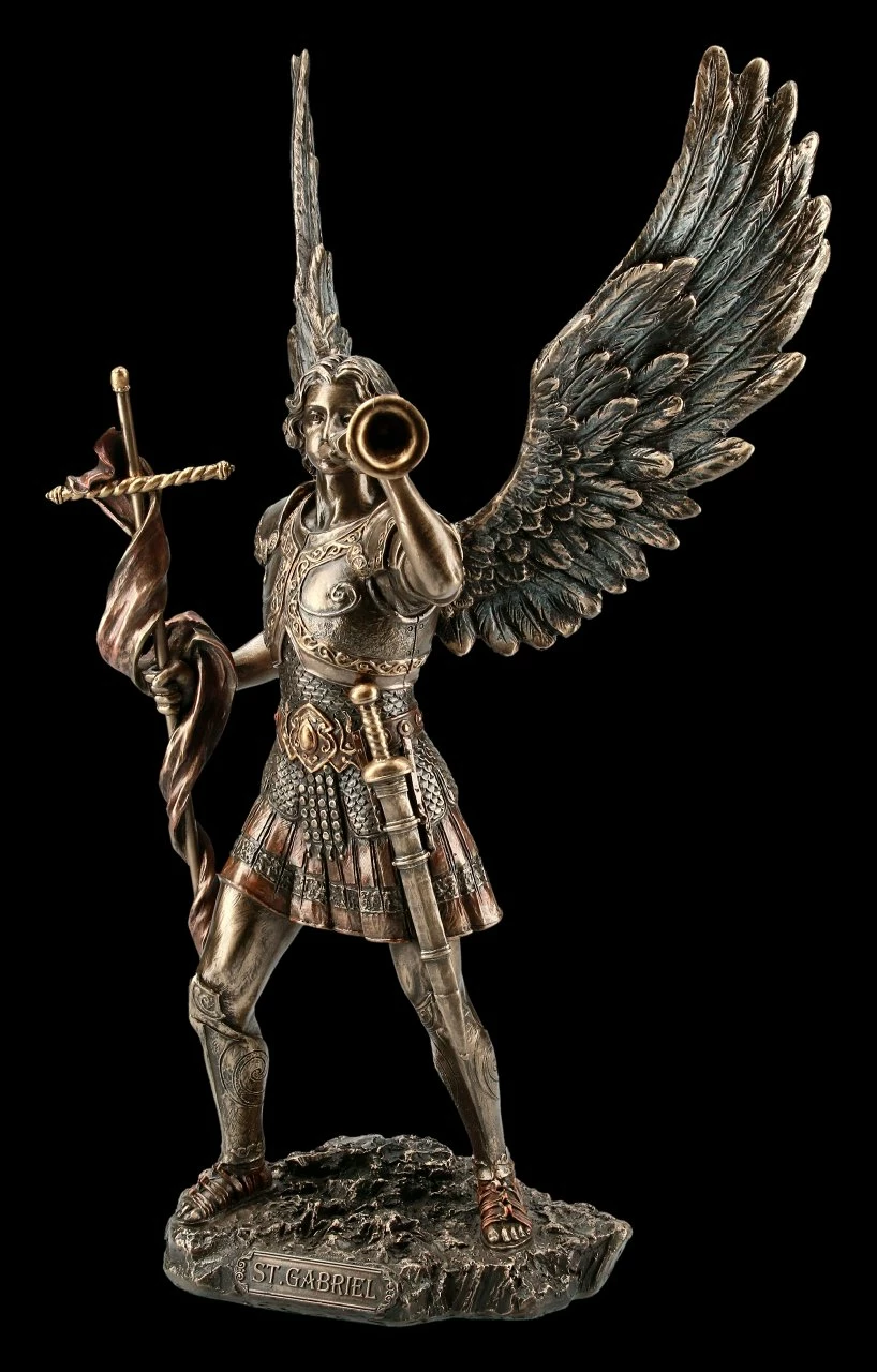 Erzengel Gabriel Figur - Bläst Trompete 4 Erzengel Gabriel Figur - Bläst Trompete – Bild 2
