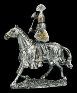 Zinn Ritter Figur Mit Pferd - Malteser