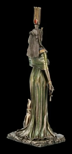 Nofretete Figur Mit Bastet Und Ankh -FIGUREN Verkäufe KS6422 Kleopatra Figur mit Bastet und Ankh 7 1280x1280