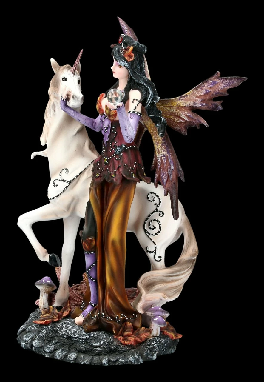 Elfen Figur Mit Einhorn - Der Herbst Kommt 5 Elfen Figur Mit Einhorn - Der Herbst Kommt – Bild 3