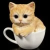 Katzen Figur - Gelbes Kätzchen In Tasse -FIGUREN Verkäufe Katzen Figur Gelbes Kaetzchen In Tasse 1280x1280