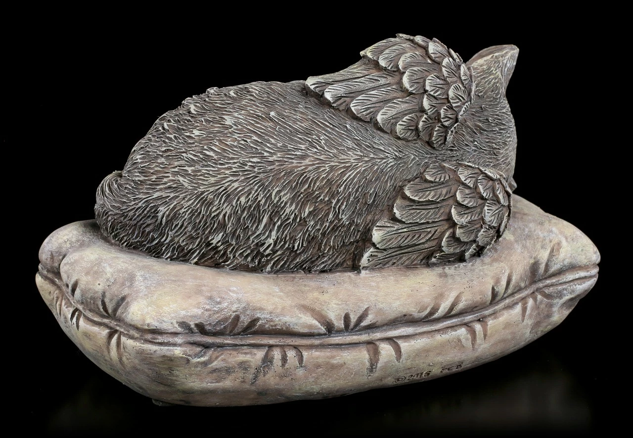 Tier Urne - Katzen-Engel Mit Gravurplatte In Steinoptik 6 Tier Urne - Katzen-Engel Mit Gravurplatte In Steinoptik – Bild 4