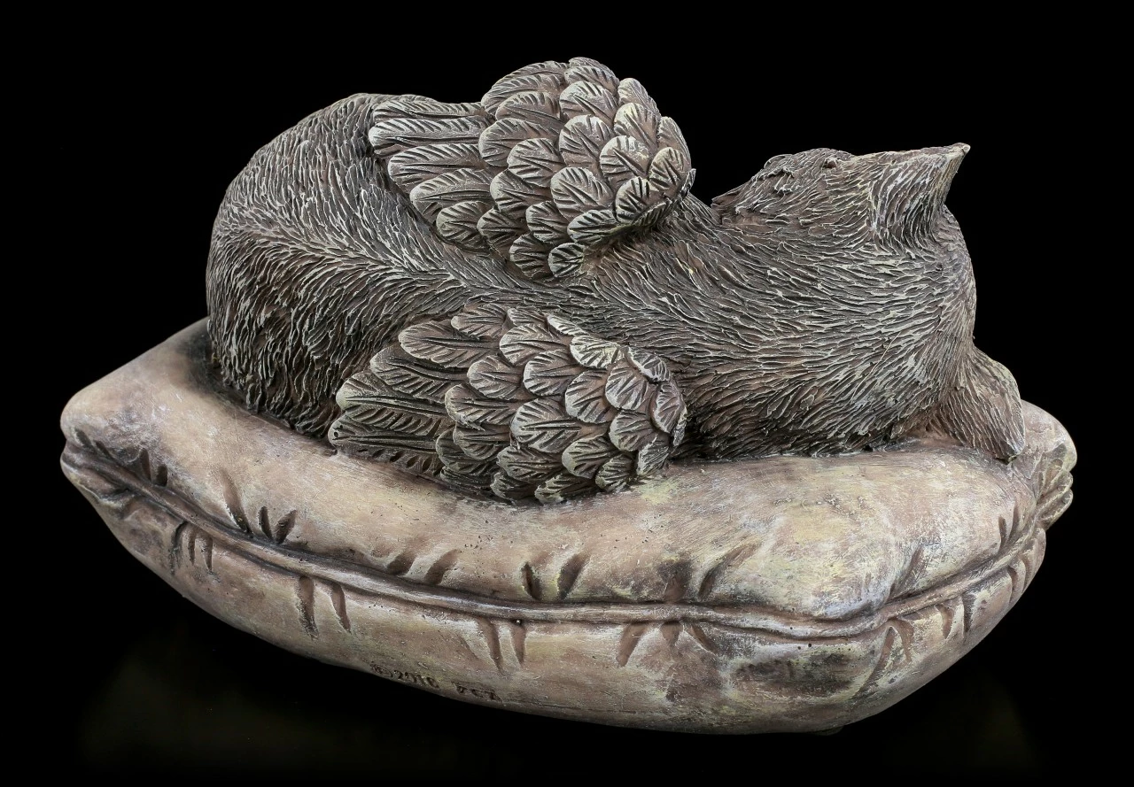 Tier Urne - Katzen-Engel Mit Gravurplatte In Steinoptik 7 Tier Urne - Katzen-Engel Mit Gravurplatte In Steinoptik – Bild 5