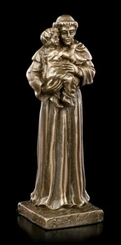 Kleine Antonius Von Padua Figur - Bronziert