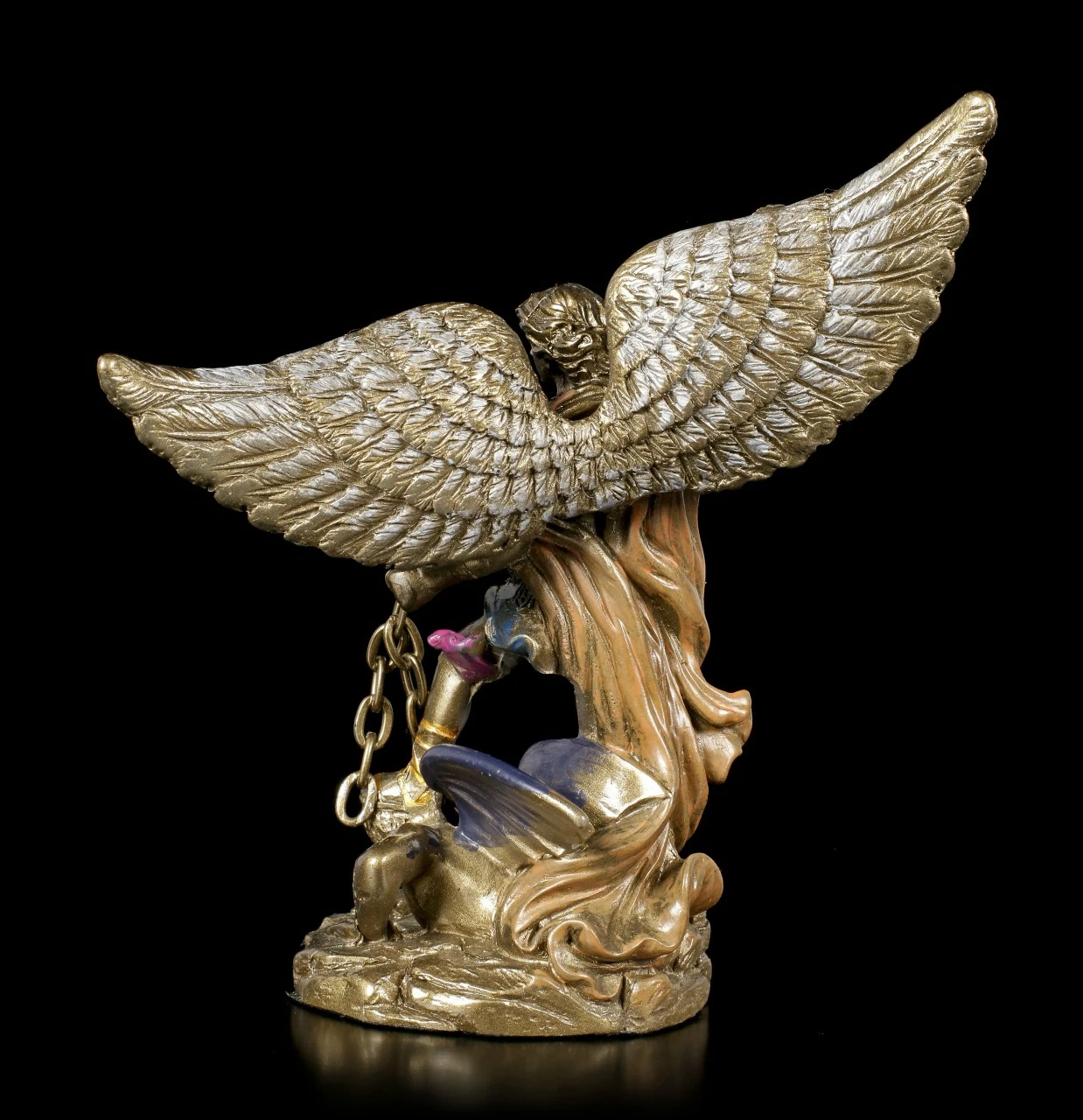 Kleine Erzengel Michael Figur - Bronziert 6 Kleine Erzengel Michael Figur - Bronziert – Bild 4