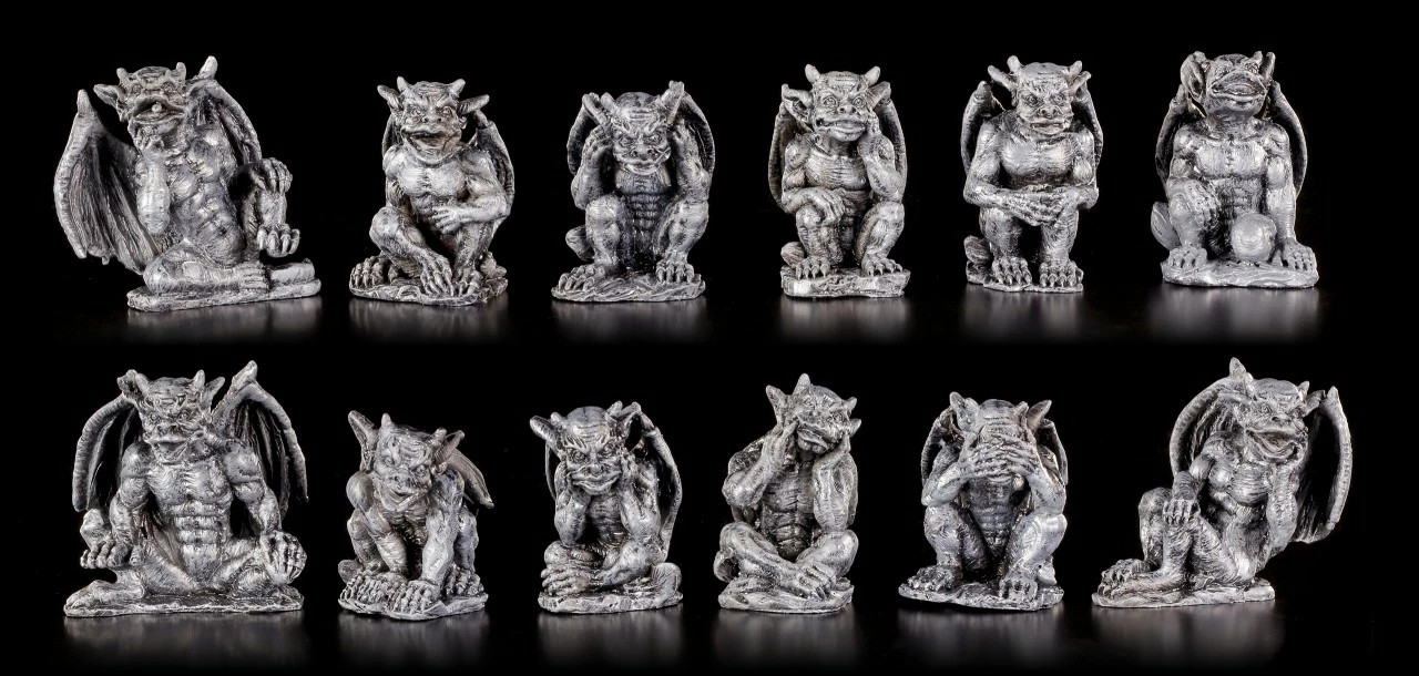 Kleine Gargoyle Figuren - 12er Set 3 Kleine Gargoyle Figuren - 12er Set