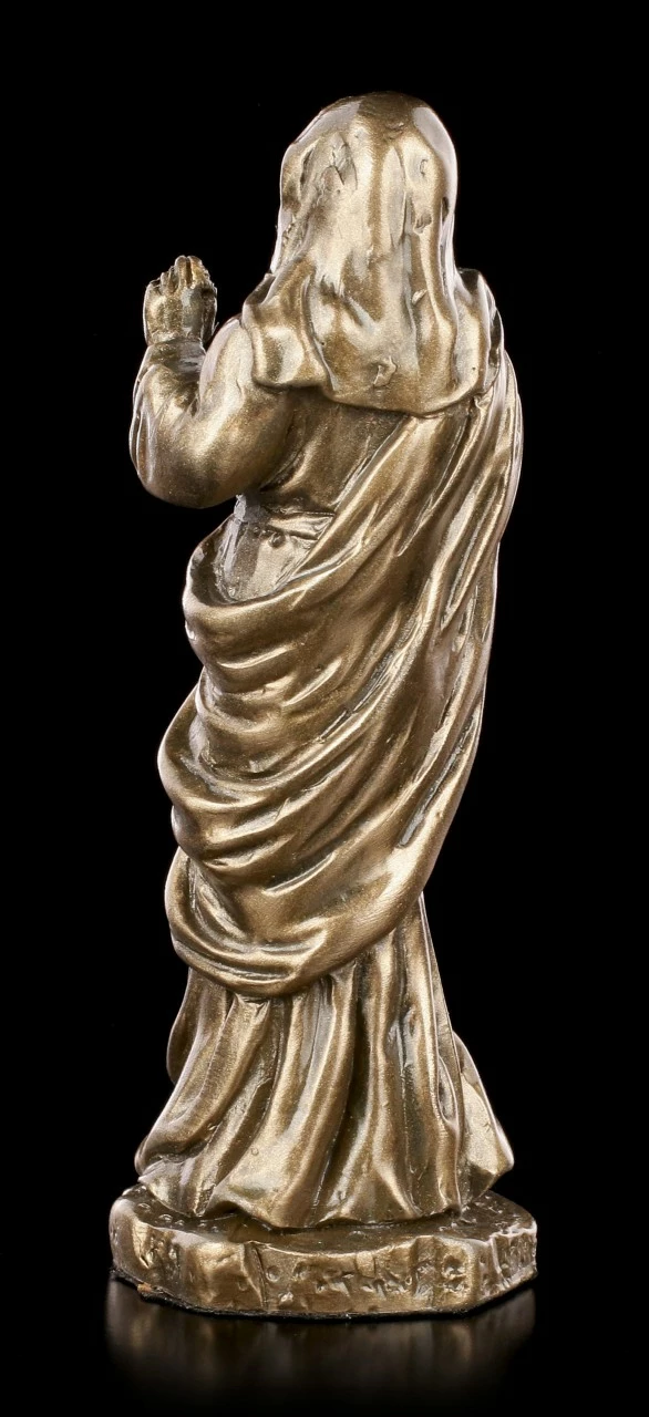 Kleine Unbeflecktes Herz Mariä Figur - Bronziert 6 Kleine Unbeflecktes Herz Mariä Figur - Bronziert – Bild 4