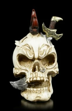 Kleiner Totenkopf Mit Messer Im Kopf -FIGUREN Verkäufe Kleiner Totenkopf Mit Messer Im Kopf 1 1280x1280