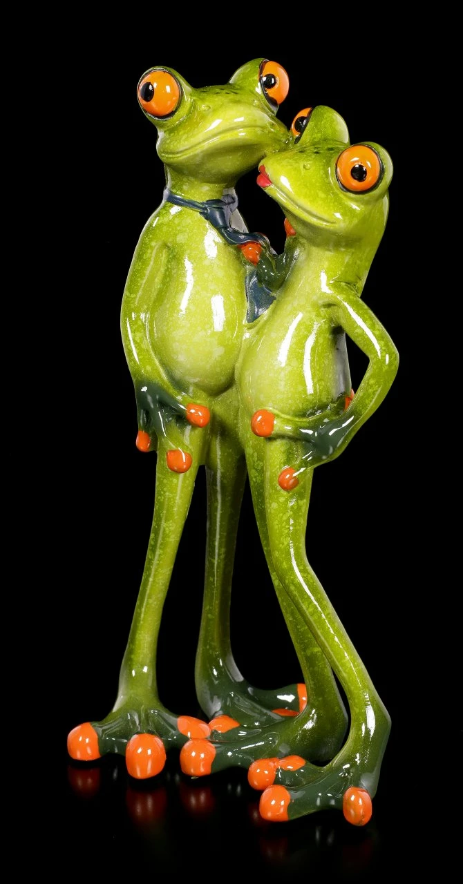 Lustige Frosch Figuren Arm In Arm 4 Lustige Frosch Figuren Arm In Arm – Bild 2