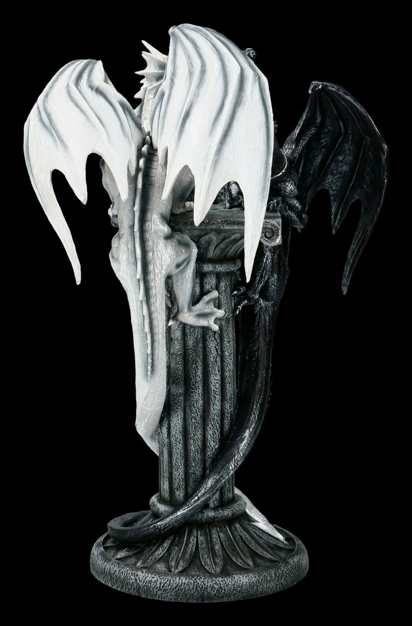 Drachen Figur - Darkwhite Auf Säule 6 Drachen Figur - Darkwhite Auf Säule – Bild 4