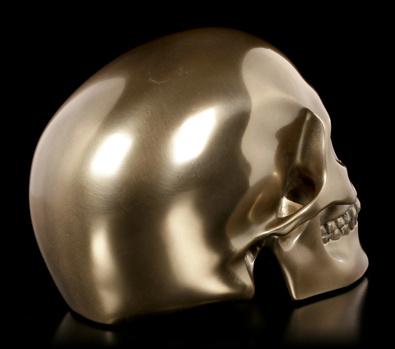 Menschlicher Totenkopf - Bronziert 7 Menschlicher Totenkopf - Bronziert – Bild 5