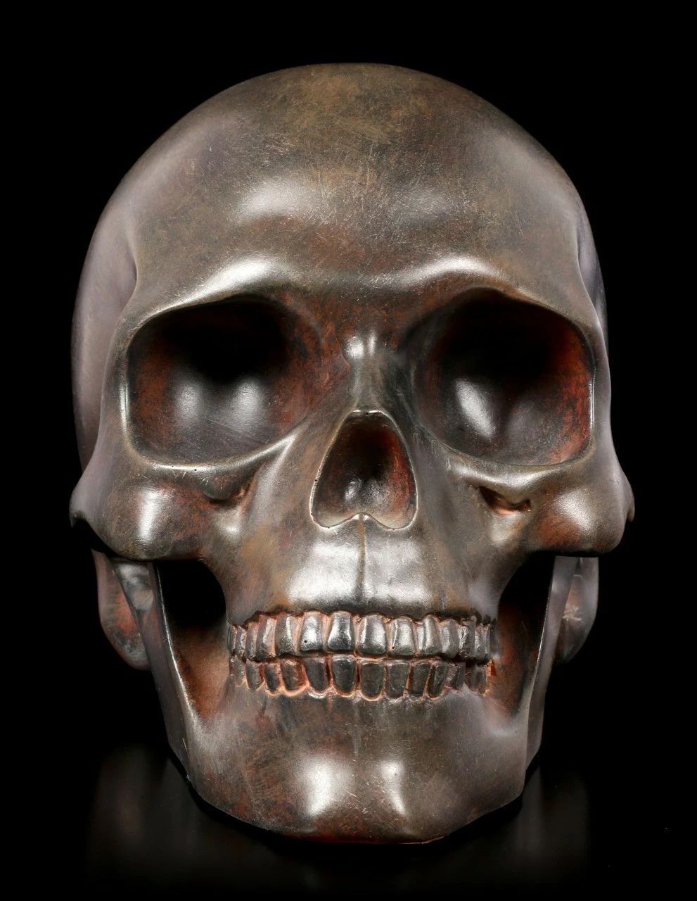 Menschlicher Totenkopf - Rostfarben 4 Menschlicher Totenkopf - Rostfarben – Bild 2